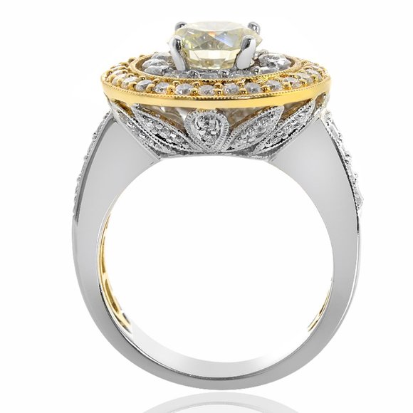 2.80 Ct.tw. Diamond 18k Two Tone Gold Ring - Picture 3 of 3